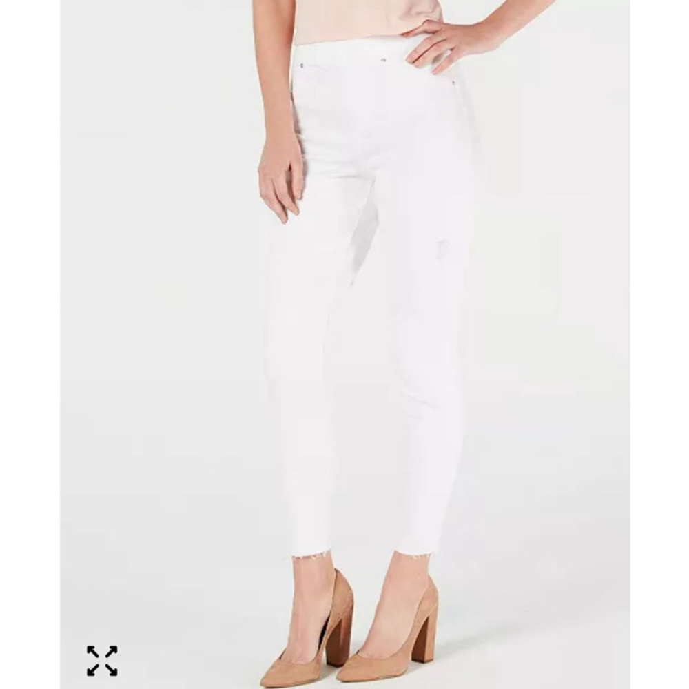 SPANX White Distressed Skinny Jeans Women's Small